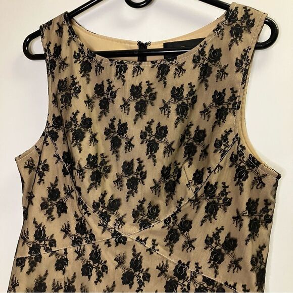 JB by Julie Brown Sexy Nude & Black Lace Sheath Dress Size 10 - Picture 5 of 10